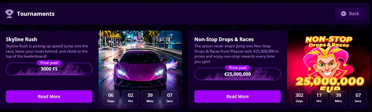 tournaments casino fast one
